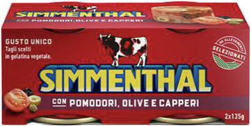 Simmenthal Carne Lessata con Pomodori, Olive e Capperi Gr. 135x2