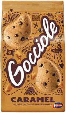 Gocciole Caramel (Biscotti al Caramello e Cioccolato) 300 g.
