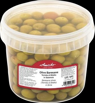 Olives Baresane (variété Termite di Bitetto) en saumure (5 kg),