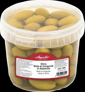 Olives Bella di Cerignola en saumure (seau, environ 5 kg)