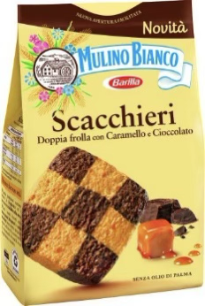 Biscotti Scacchieri Frolla con Caramello e Cioccolato 300 g.