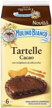 Tartelle Cacao con Confettura di Albicocche 6 x 48 g.